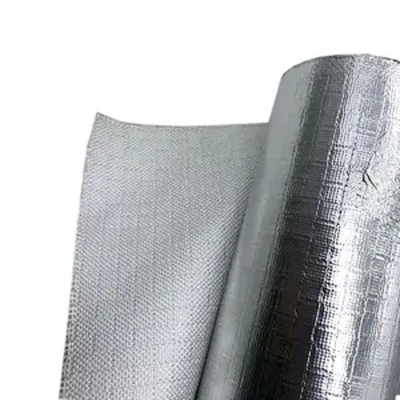 Erhitzen Sie die reflektierende materielle Aluminiumfolie, die überzogenes gesponnenes Fiberglas gegenüberstellt